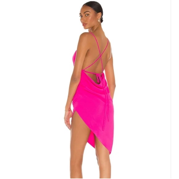 Amanda Uprichard Janet Dress Hot Pink - Picture 2 of 8